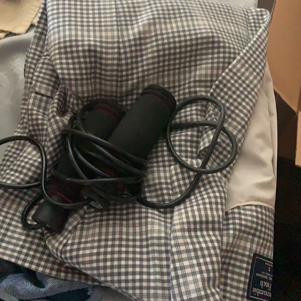 Clothing bundle and jump rope